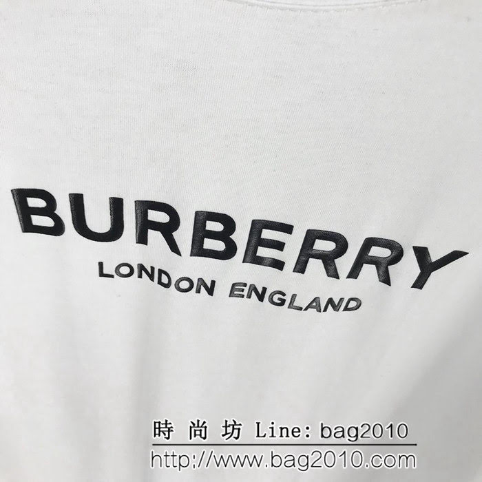 BURBERRY巴寶莉 19早春新款 字母熊圖案 數碼直噴工藝 白色短袖 男女同款 ydi2482